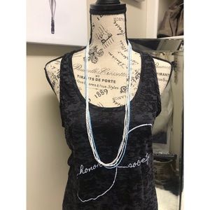 4 piece necklace with blue accent